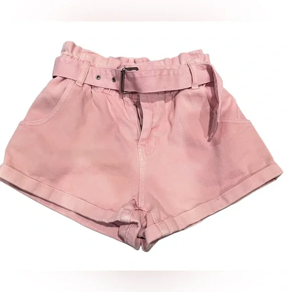 PacSun Shorts Pacsun Light Pink Paperbag Waist Shorts Women